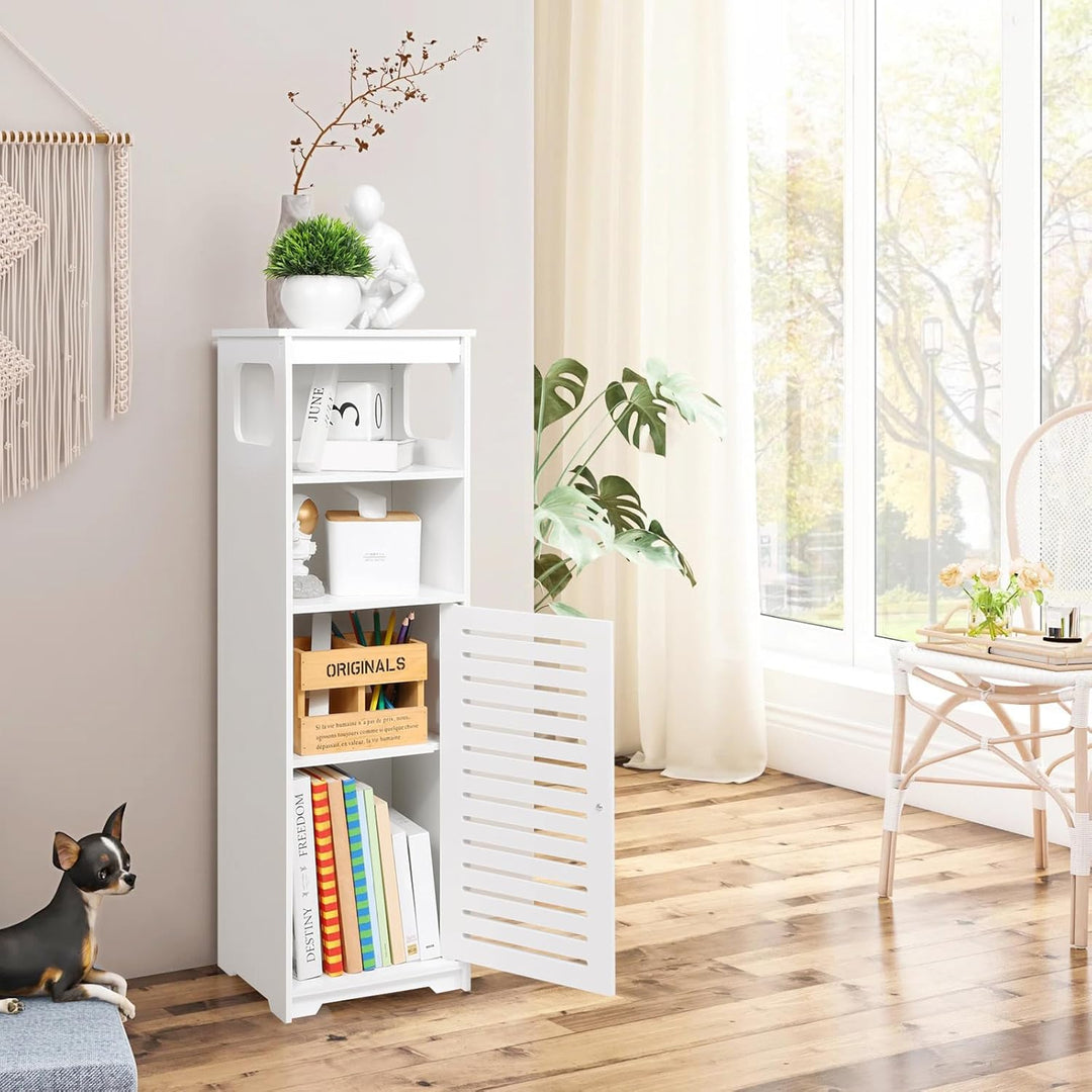 Wasserdichter Badezimmerschrank, weisser Boden, stehender Aufbewahrungsschrank, Heimaufbewahrung, Mö