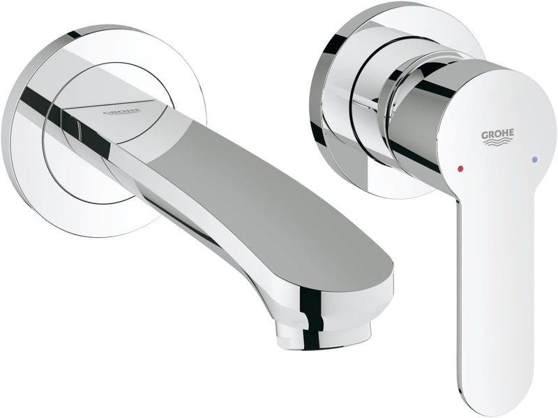 Grohe 19571002 Eurostyle Cosmopolitan, Badarmatur-2-Loch-Waschtischbatterie, Ausladung 171 mm, chrom