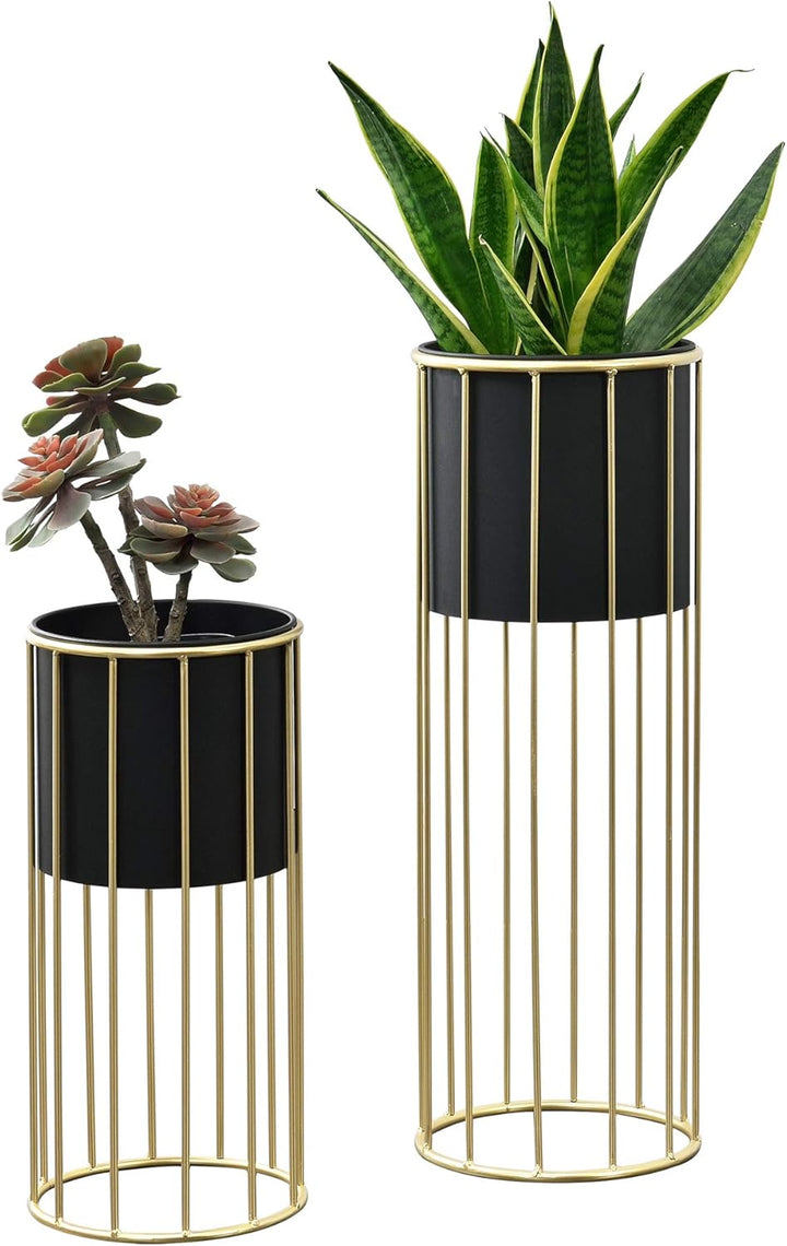 [en.casa] Pflanzständer im 2er Set Blumenständer aus Metall Blumentopf Ständer mit Übertopf Blumento