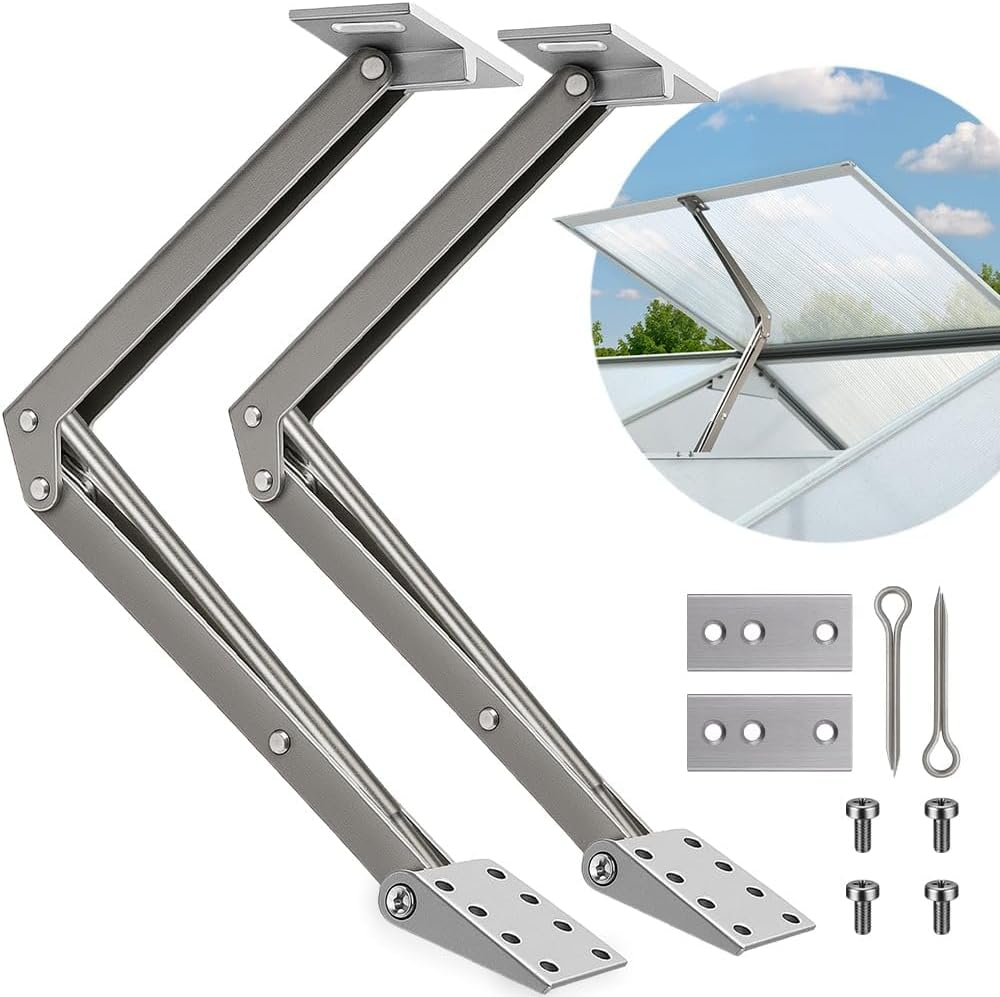 Deuba 2X Automatischer Fensteröffner Gewächshaus 7,5 kg Hubkraft 45cm Öffnungshöhe stufenloser Öffnu