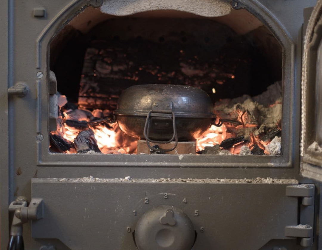 CopperGarden® Cataplana Bräter aus handverzinntem gehämmerten Kupfer mit ca 24 cm Durchmesser I Port