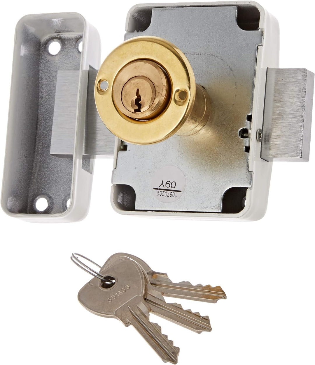 BRICARD 1954 Schloss Alpha mit Knopf Zylinder 45 mm Ø 22 mm weiss mit Knopf 45 mm ø 22 mm Weiss, mit