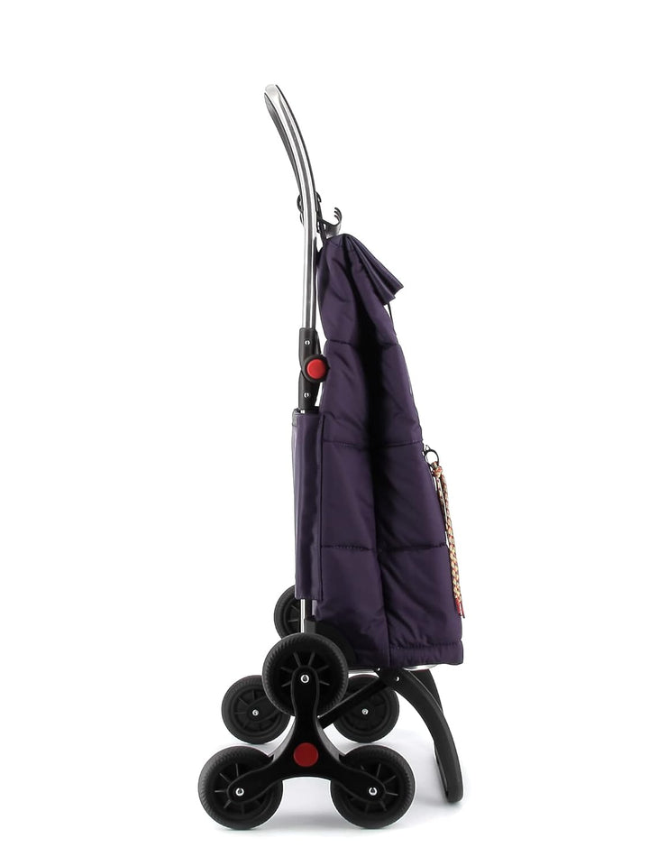 Klappbarer Einkaufstrolley Rolser Big Polar 6 Räder Treppensteiger - Violett 6 Räder Treppensteiger