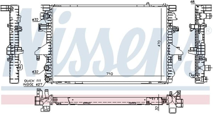 Nissens 65282A Kühler, Motorkühlung