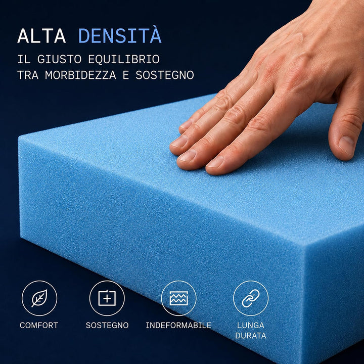 Cortassa Schaumstoff Dichte T35 Hellblau 200 x 100 5 cm Beige, Beige