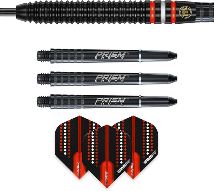 WINMAU Pro-Line Profi Wolfram Steeltip Dartpfeile Set mit Flights und Schäfte 26g Steeltip, 26g Stee