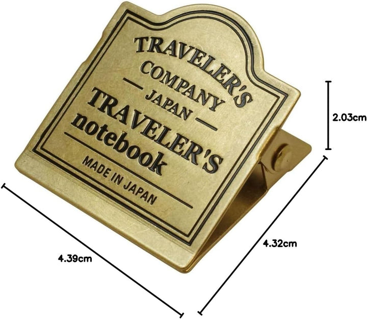Brass Clip TRC Logo - Refill 030 für Traveler's Notebook Regular und Passport Size TRC Logo Muster,