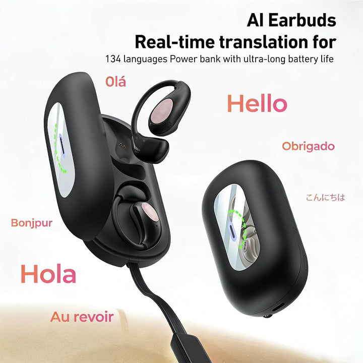KI Kopfhörer Übersetzer, 3-in-1 Bluetooth 6.0 Echtzeit Sprachübersetzungs Kopfhörer, 135 Sprachen (m