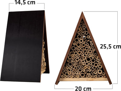 GARDIGO® Bienenhotel inkl. Blühwiesenpatenschaft I Unterschlupf für Wildbienen I Bienenhaus für den