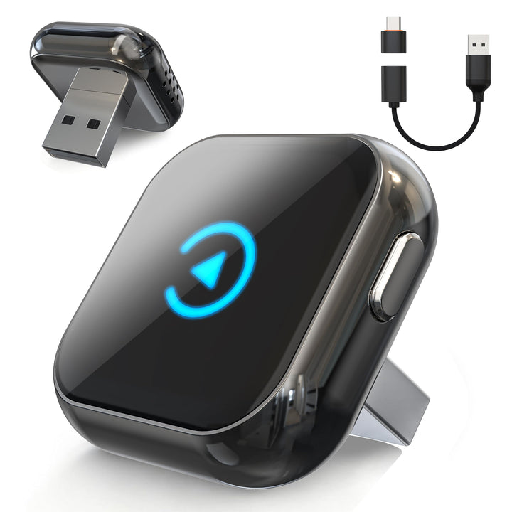 2026 Verbesserter 2-in-1 CarPlay Wireless Adapter mit Instant 2-Phone Switch für Apple CarPlay/Andro