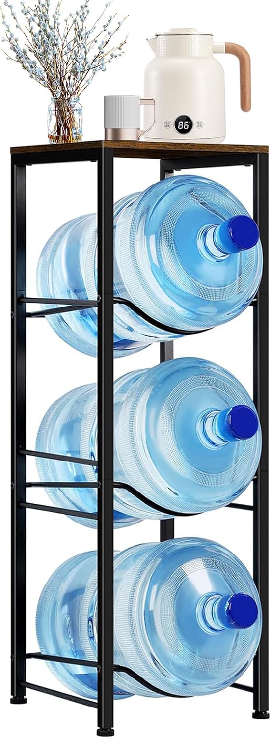 Wasserkrughalter, 3 Etagen 5 Gallonen Wasserflaschenhalter mit Brett, Wasserkühler Krug Regal, Büro-