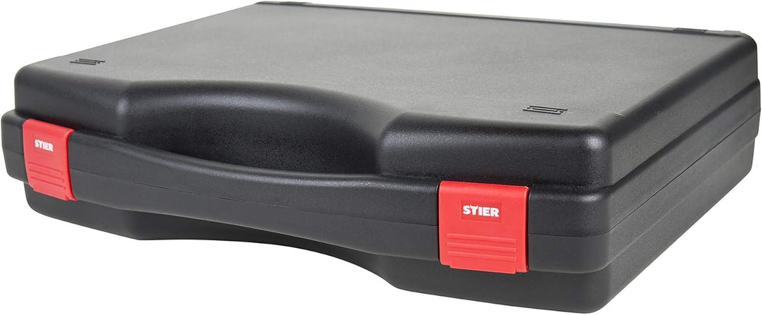 STIER Kunststoffkoffer PP m. Schaumstoffeinlage 230 x 180 x 45mm 400 x 350 x 95 Schwarz, 400 x 350 x