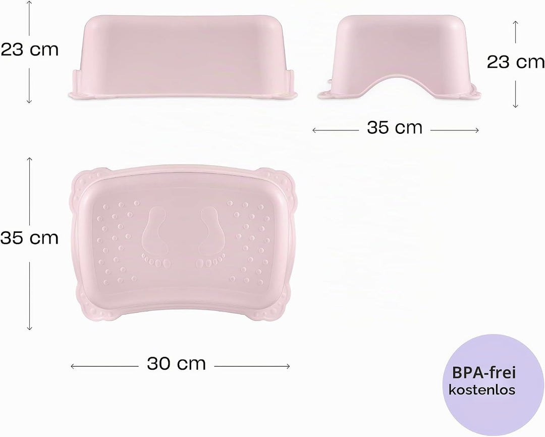 Hylat Baby Kinderhocker & Kindertoilettensitz Set - Rutschfester Tritthocker + Toilettenaufsatz für