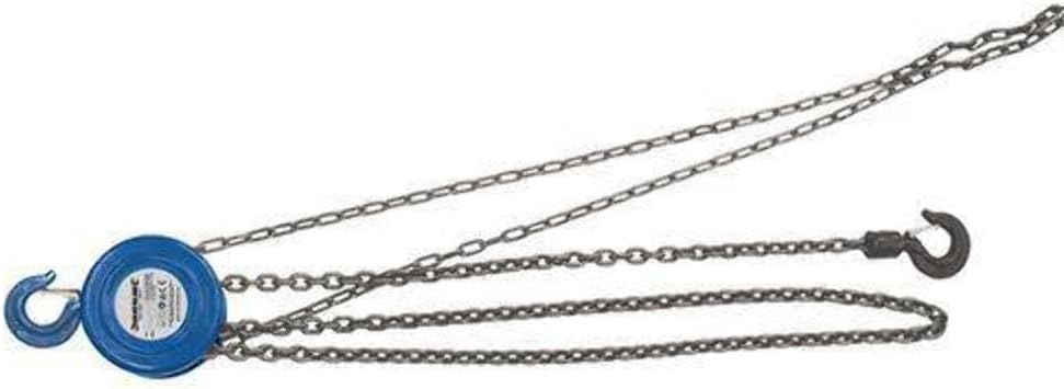 Silverline 675191 Kettenzug 3.000 kg / 3 m Hubhöhe 3 Tonnen / 3 m Hubhöhe Einzelbett, 3 Tonnen / 3 m