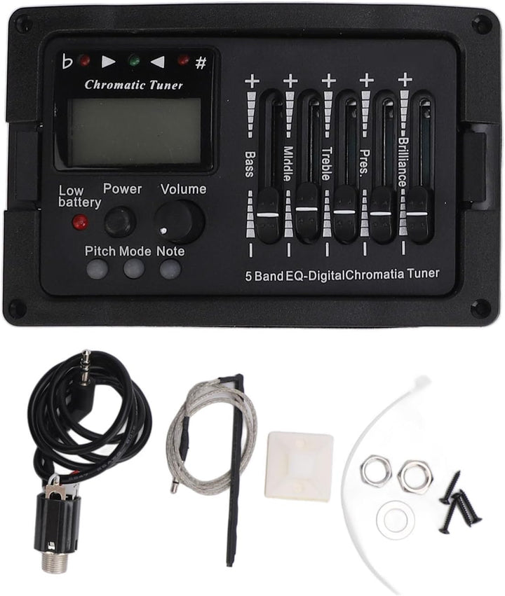 Akustikgitarren-Vorverstärker, 5-Band-EQ-Equalizer, Akustikgitarrenverstärker, digitaler Tuner-Tonab