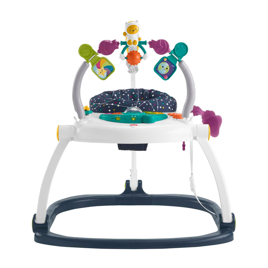 Fisher-Price HPH46 - Jumperoo Wippe und Spielcenter für Babys mit Lichtern und Geräuschen, Astrokätz