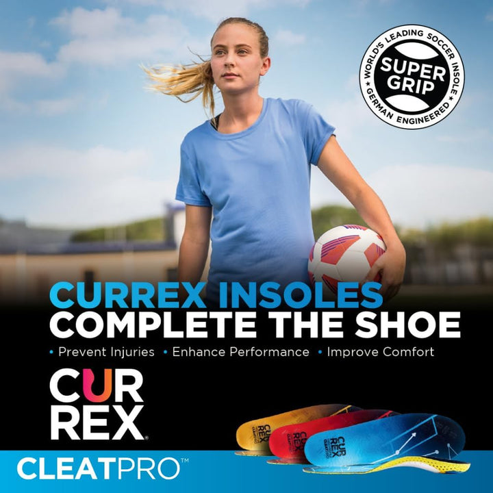 CURREX CleatPro – Einlegesohle für Fussball- und Stollen-Schuhe - Mehr Kontrolle &amp; Stabilität - Kraf