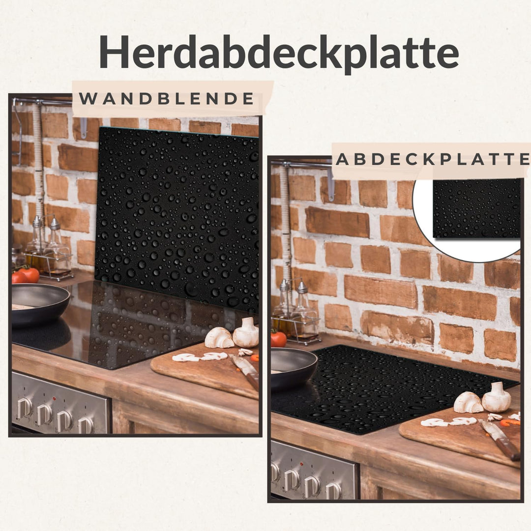 TMK ArtDeko Herdabdeckplatte 1 Teilig 60x52 cm - Spritzschutz Herdabdeckung – Herdschutz aus Sicherh