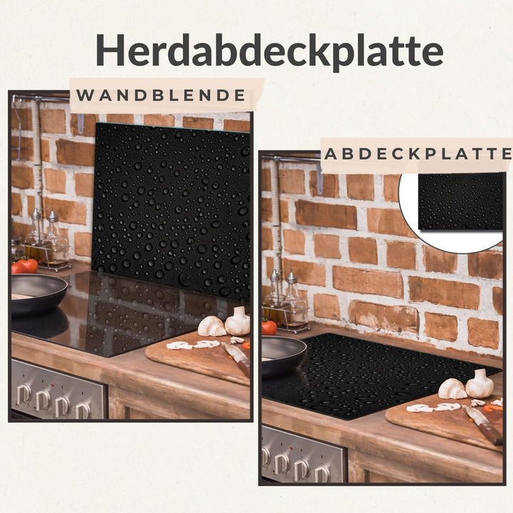 TMK ArtDeko Herdabdeckplatte 1 Teilig 60x52 cm - Spritzschutz Herdabdeckung – Herdschutz aus Sicherh