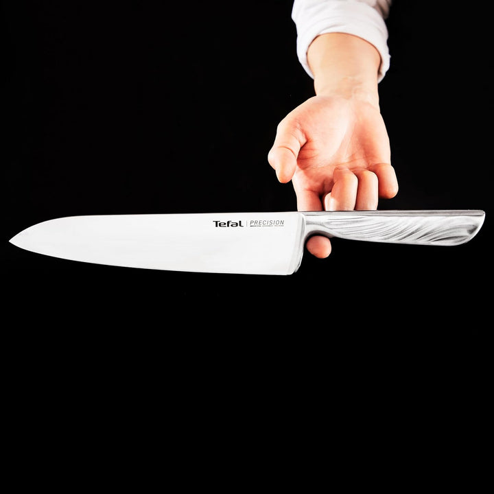 Tefal Precision 3-tlg. Messer-Set, Kochmesser 15 cm, Universalmesser 12 cm, Schälmesser 9 cm, schärf