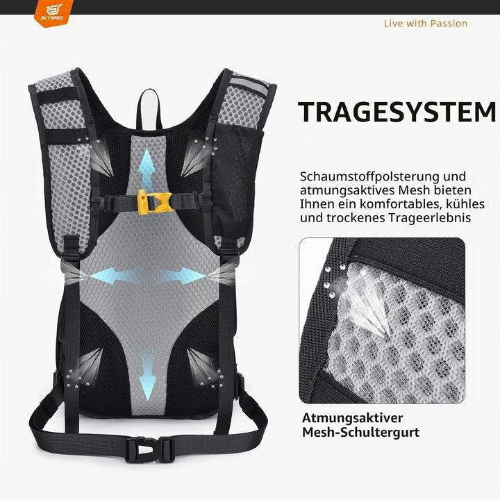SKYSPER Wanderrucksack 15L Rucksack Herren Klein Tagesrucksack Leichter Trekkingrucksack für Wandern
