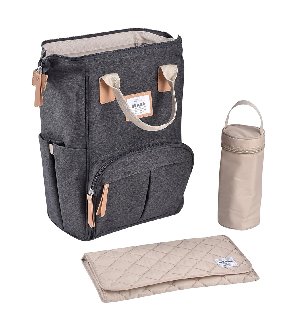 BÉABA, Wickelrucksack für Babys, Grosses Fassungsvermögen, Inklusive Wickelunterlage, Zahlreiche Fäc