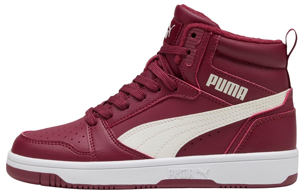 PUMA Unisex Kinder Rebound V6 Mid WTR JrSneaker 35.5 EU Team Regal Red Warm White Puma White, 35.5 E
