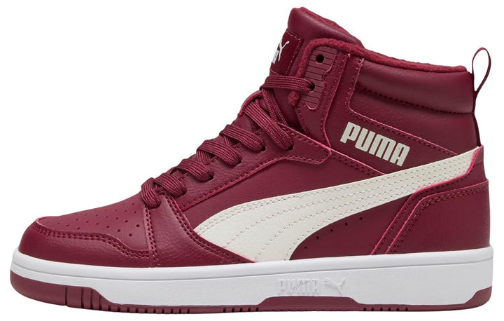 PUMA Unisex Kinder Rebound V6 Mid WTR JrSneaker 35.5 EU Team Regal Red Warm White Puma White, 35.5 E