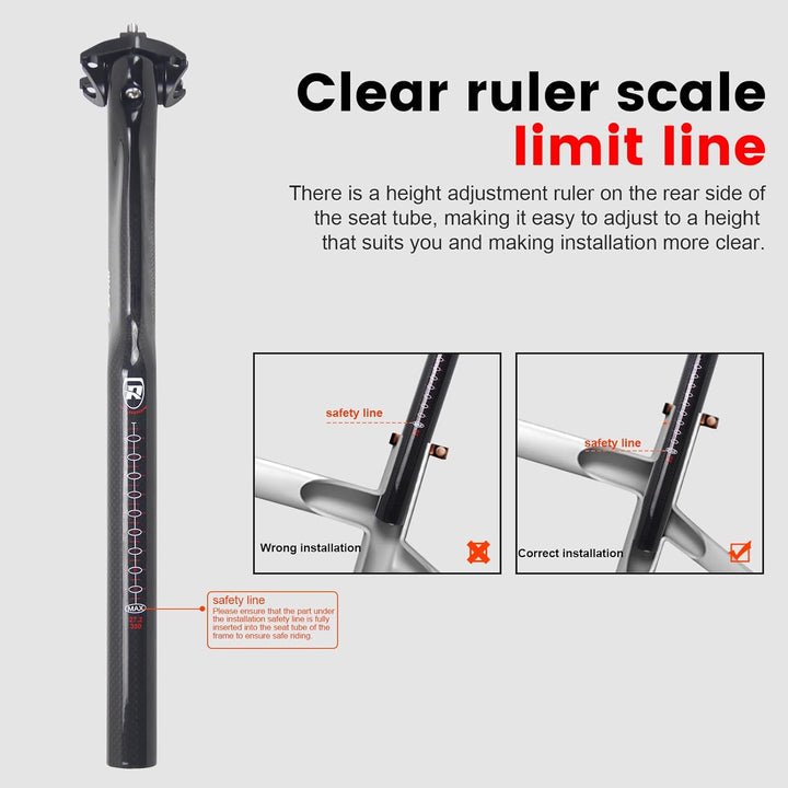 Sattelstütze Carbon，RXL SL MTB sattelstütze 27.2/30.8/31.6mm Fahrrad sattelstütze schwarz 350/400mm