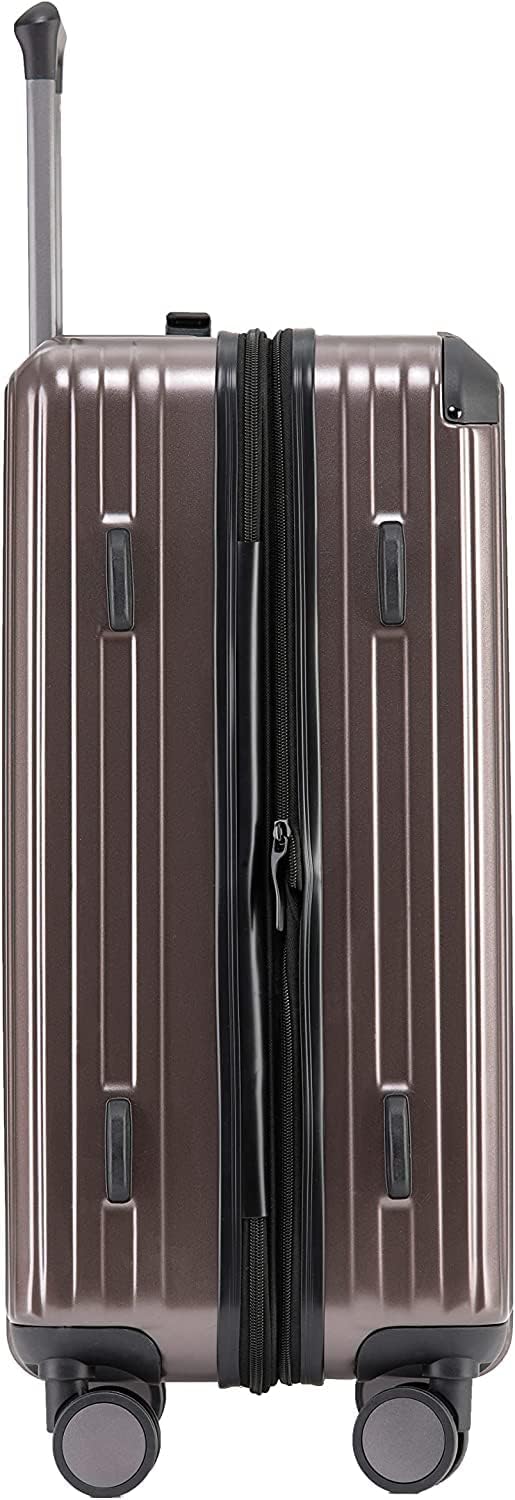 Münicase M816 TSA-Schloss Koffer Reisekoffer Trolley Kofferset Hardschale Boardcase (Coffee, Kleiner