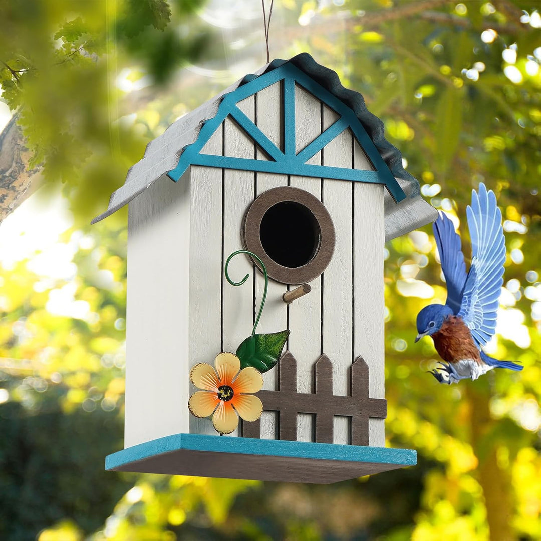 Optyuwah Vogelhaus Holz Nistkasten, Vogelvilla für Wildvögel Meisen, zum Aufhängen Indoor als Dekora