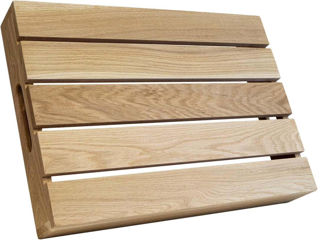 Eichentablett aus Massivholz – Serviertablett aus Eiche mit hohem Rand – Wahlweise 55 x 40 x 8 cm od
