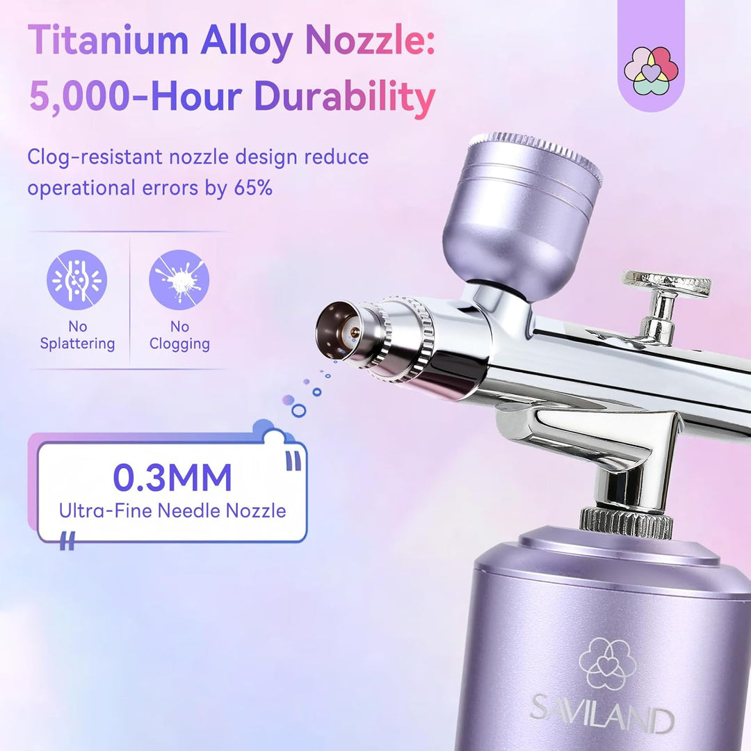 SAVILAND Advanced Nail Art Airbrush Set: Nail Art Kreativität und Perfekte Ergebnisse wie im Salon A