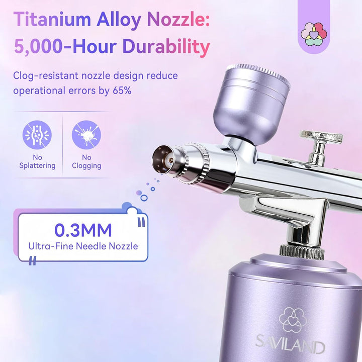 SAVILAND Advanced Nail Art Airbrush Set: Nail Art Kreativität und Perfekte Ergebnisse wie im Salon A