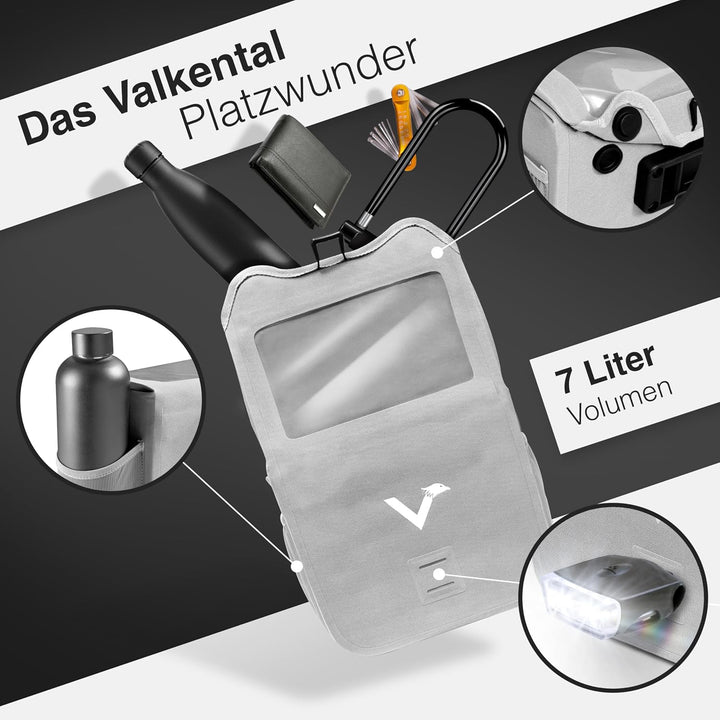 Valkental x KLICKfix Lenkertasche 7L mit Handyfach, für Ebike | 7L Volumen, praktische Lenkertasche