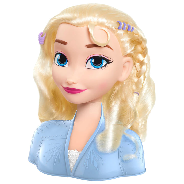Just Play Disney Frozen 2 ELSA die Schneekönigin Frisierkopf Deluxe 20cm mit 14 Zubehörteilen für St