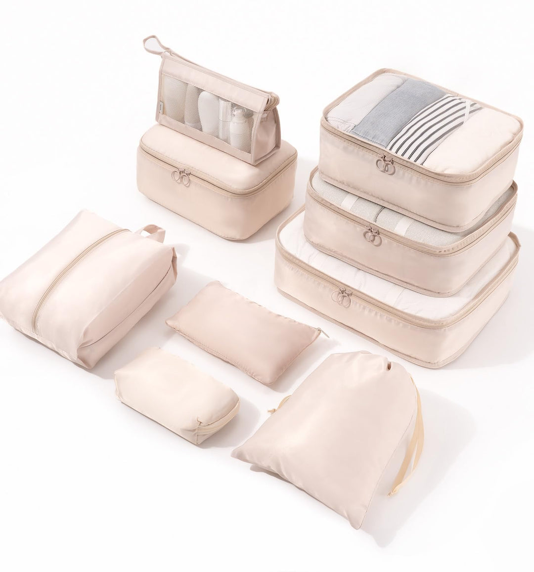 Meowoo Koffer Organizer Packing Cubes Packwürfel Reise Organizer Packtaschen 9-teilig Kleidertaschen