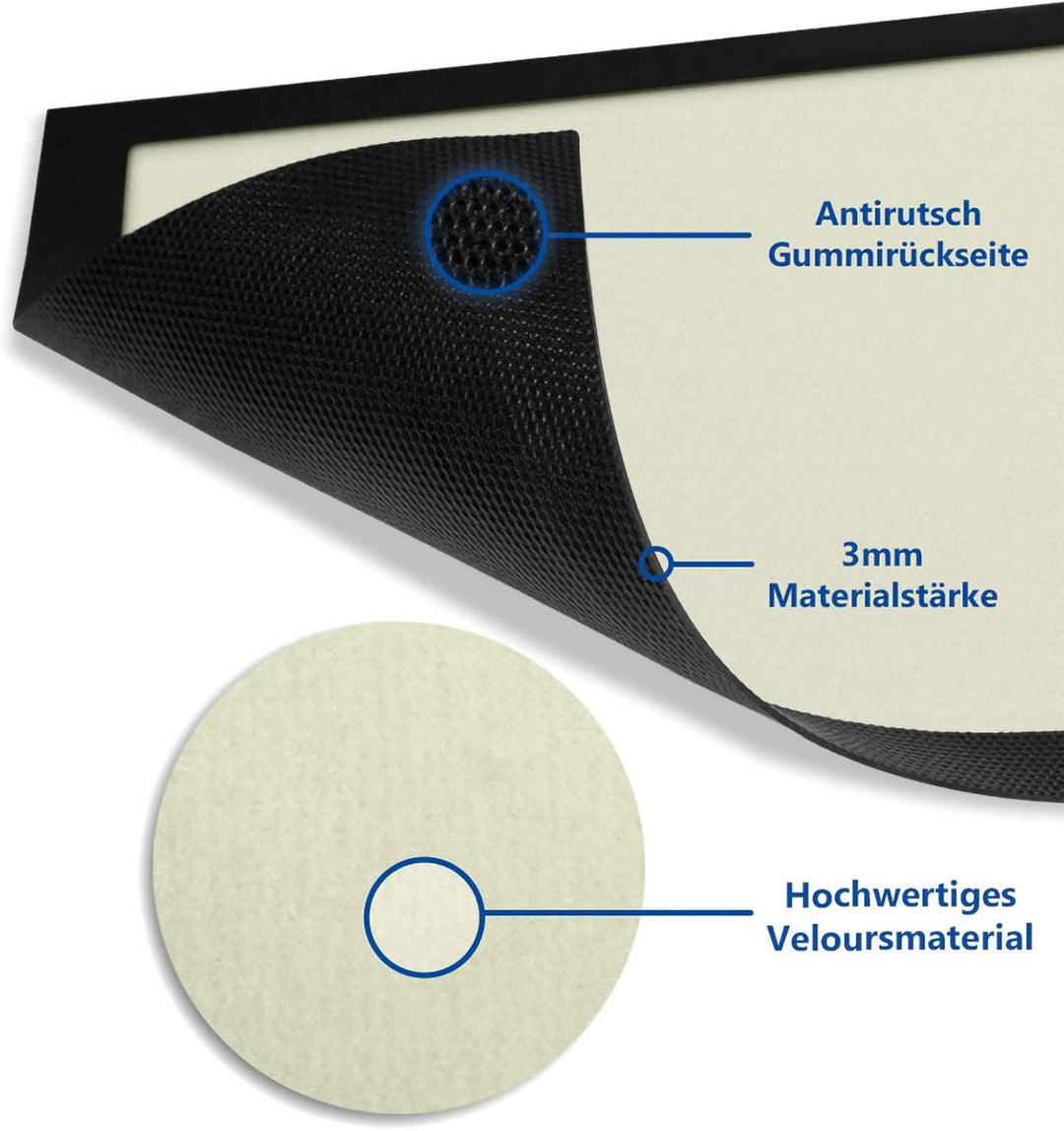 Fussmatte mit lustigem Spruch - Füsse und Pfoten - Witziger Fussabtreter - Geschenk für Tierfreunde