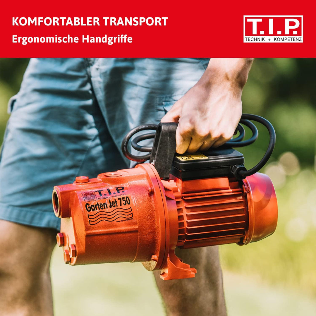 T.I.P. Gartenpumpe Guss Garten-Jet 750 + T.I.P. 30241 Elektronische Pumpensteuerung BRIO 2000 M, Bun