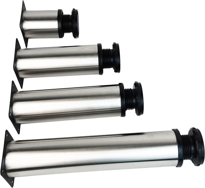 Qrity 8X Tischbeine Edelstahl, Füsse verstellbar, möbelfüsse verstellbar füsse für möbel, Beine für