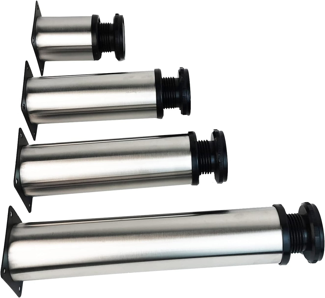 Qrity 8X Tischbeine Edelstahl, Füsse verstellbar, möbelfüsse verstellbar füsse für möbel, Beine für