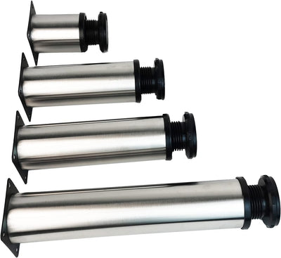 Qrity 8X Tischbeine Edelstahl, Füsse verstellbar, möbelfüsse verstellbar füsse für möbel, Beine für