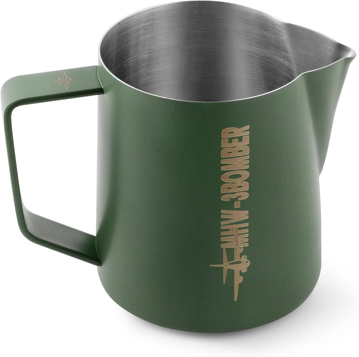 MHW-3BOMBER 500ml(16Oz) Milchkännchen Milchkanne Profi, 16Oz Milchkännchen Edelstahl für Espresso, C