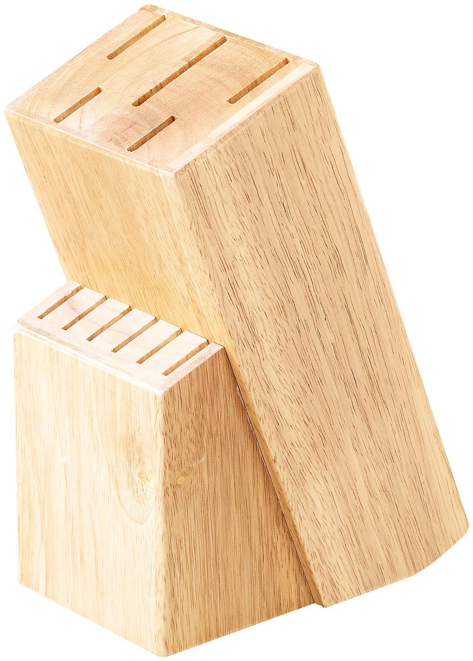 TokioKitchenWare Messerblock unbestückt: Messerblock aus Holz (Messer-Block, Messerhalter Holz, Mess