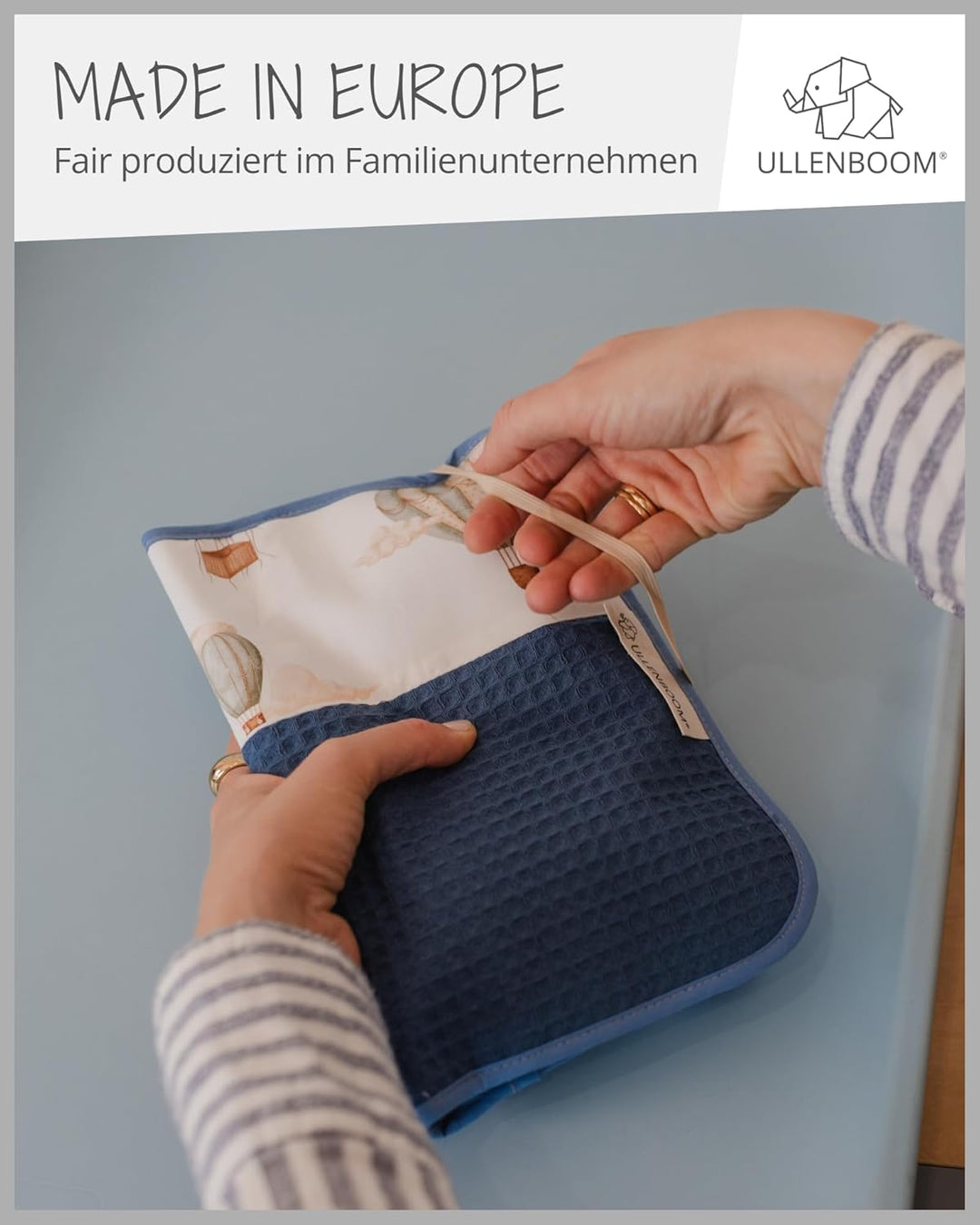 ULLENBOOM ® Windeltasche für unterwegs Ballontraum (Made in EU) - Wickeltasche für bis zu 3 Windeln,