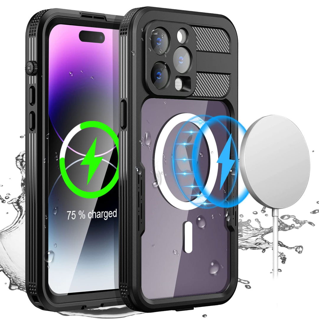 AICase für iPhone 14 Pro Wasserdicht Hülle mit MagSafe Unterstützung, (6.1") 360 Grad Schutz Outdoor