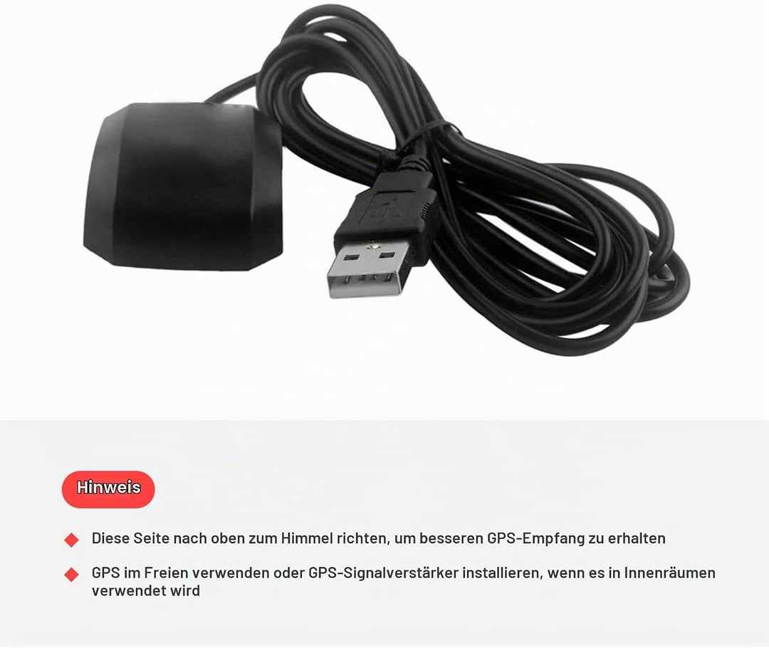 ARCELI VK-162 G-Maus USB-GPS-Dongle-Navigationsmodul, Externe GPS-Antenne USB-GPS-Empfänger mit Fern