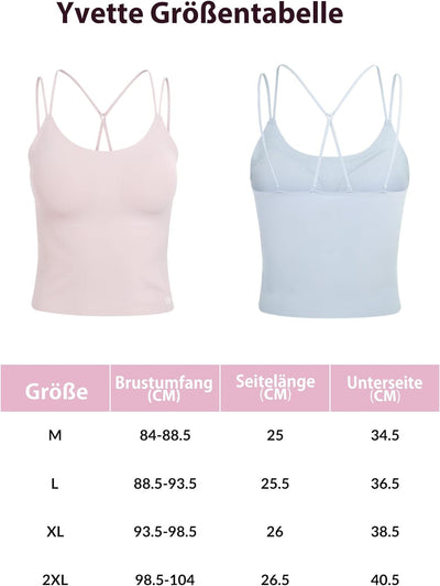 Yvette Sport BH Damen Yoga BH Leichter Halt Nahtlos ohne Bügel Soft bequem Pilates Bra L Schwarz, L