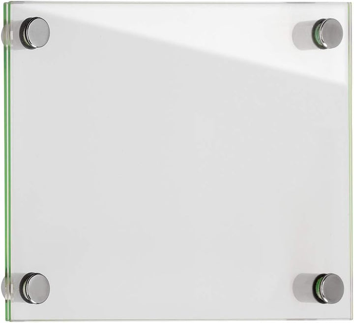 GALERIE Türschild | 150x150 mm | 2 Scheiben ESG Glas | 4x Edelstahl Halter | Türschild Büro | Bürosc