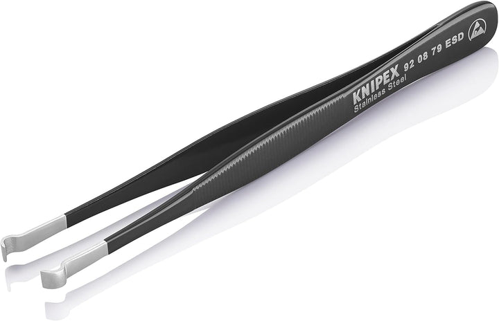 KNIPEX Positionierpinzette ESD Mattiert Geriffelt 122 mm, 92 08 79 ESD